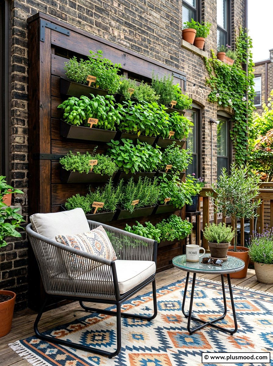 Vertical Herb Garden Wall - 25 summer backyard patio ideas