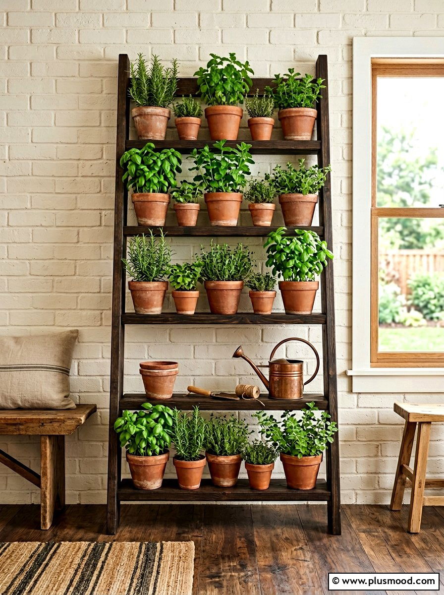 Vertical Herb Garden Wall - 25 summer cozy apartment patio ideas