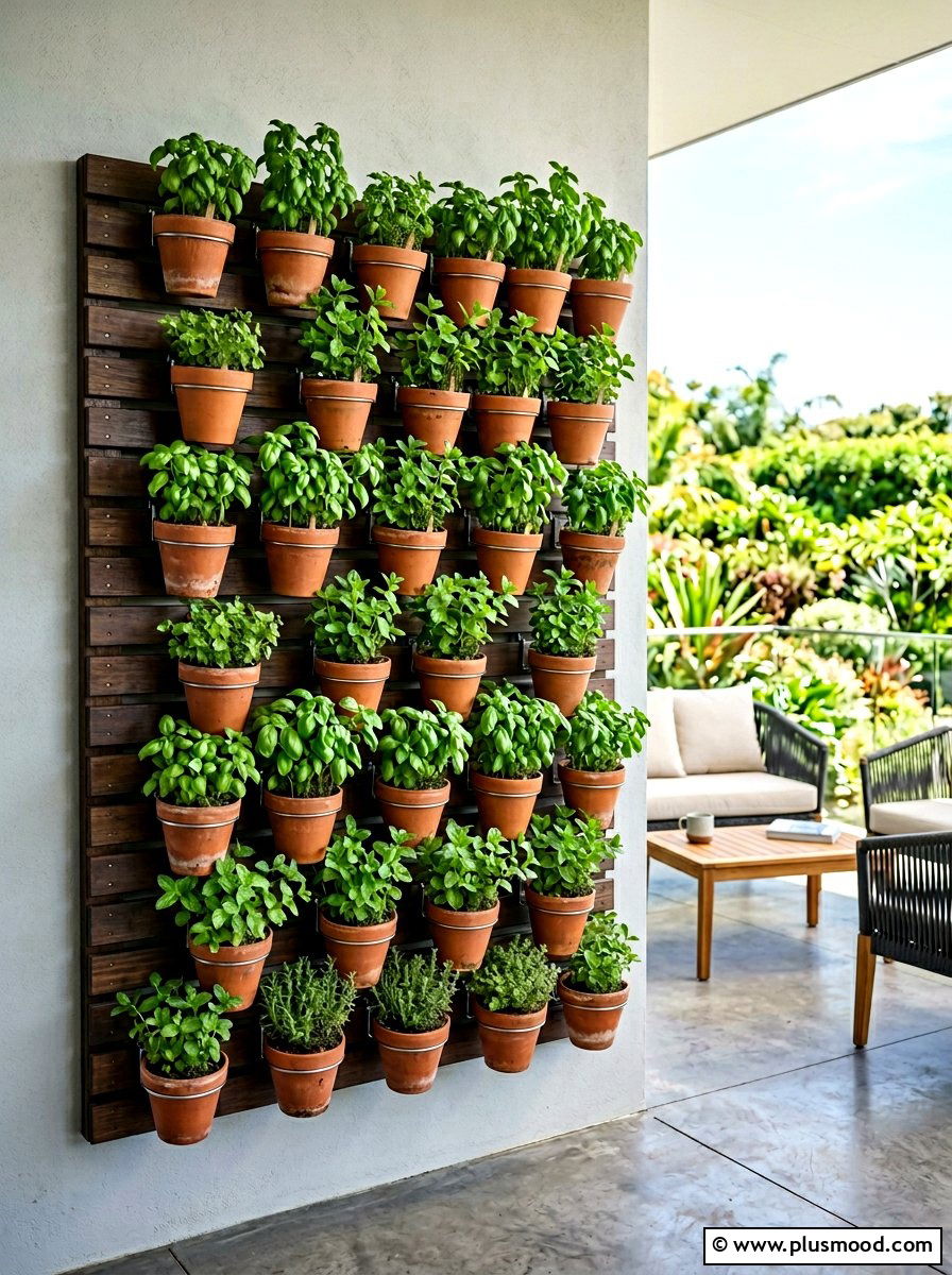 Vertical Herb Garden Wall - 25 summer kitchen garden ideas