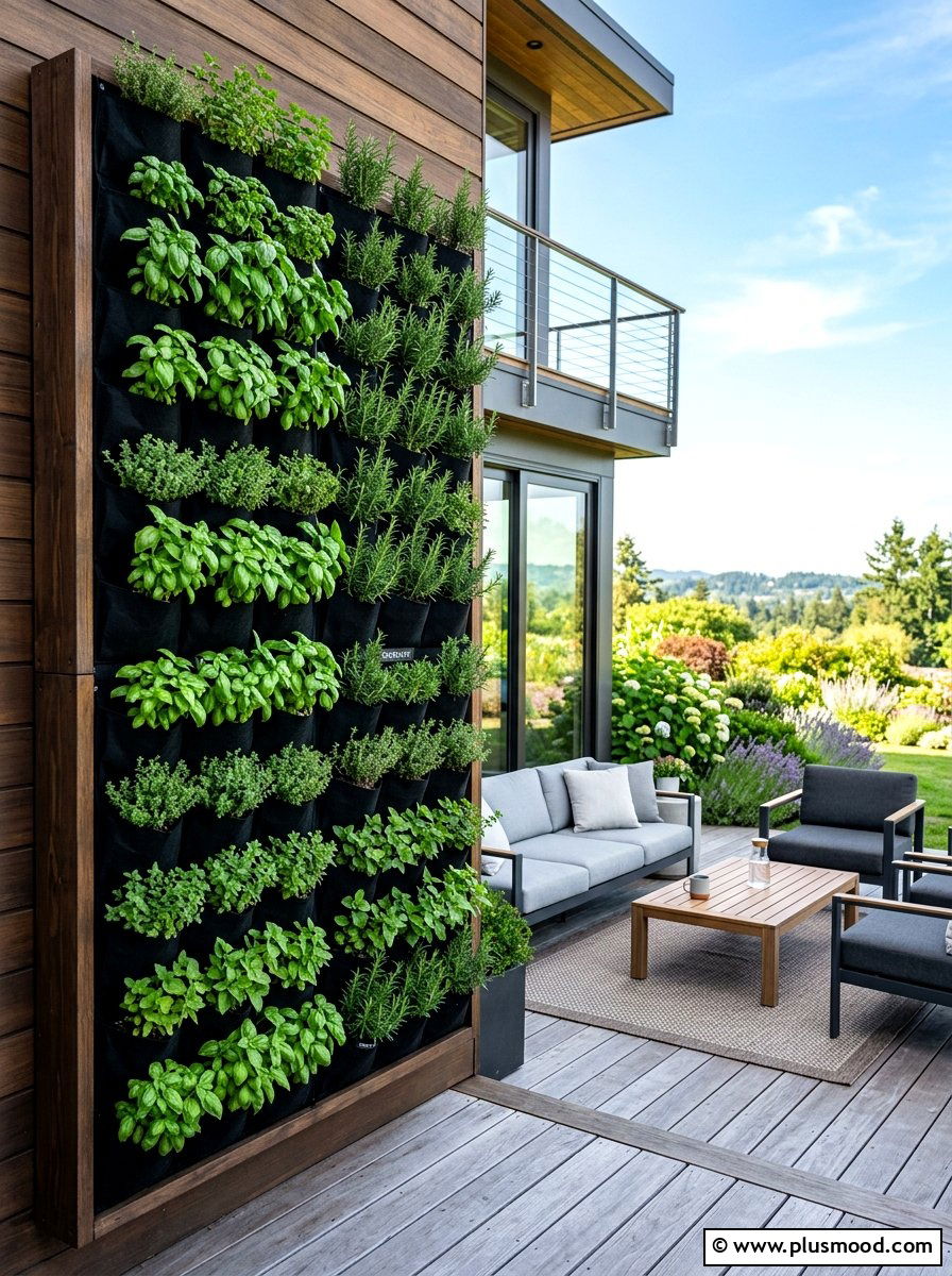 Vertical Herb Planter Wall - 25 summer herb planter ideas