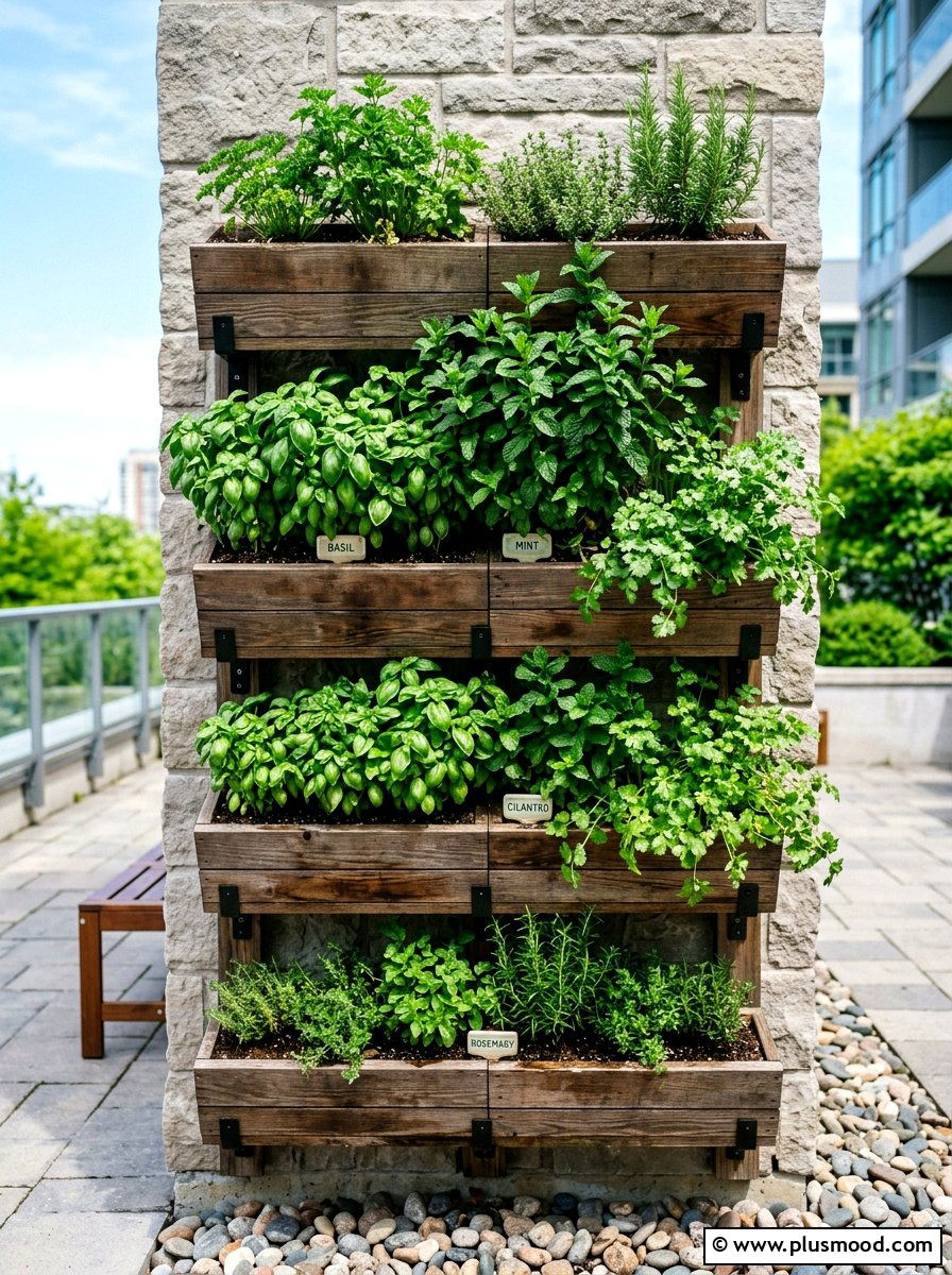 Vertical Herb Wall - 25 summer garden ideas