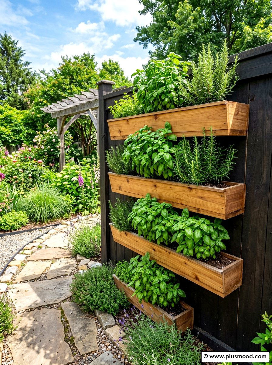 Vertical Herb Wall Garden - 25 summer backyard retreat ideas