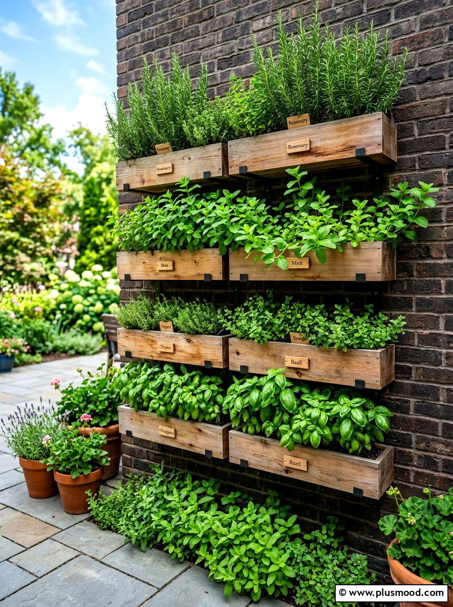 Vertical Herb Wall Garden - 25 fresh summer garden styling ideas