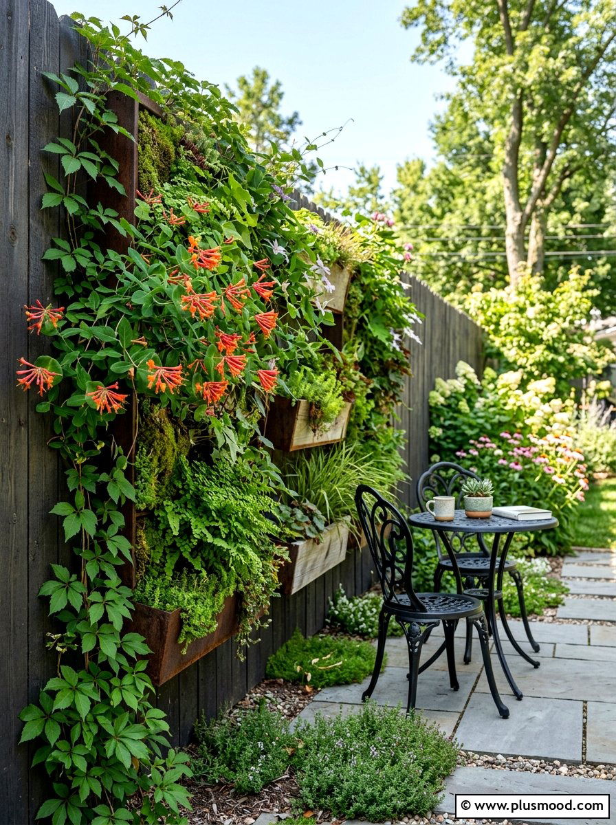 Vertical Native Plant Wall - 25 small backyard ideas with native plants