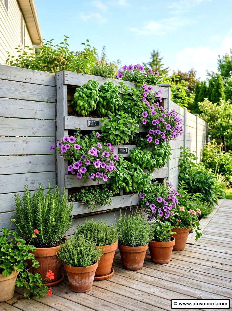 Vertical Pallet Garden - 25 summer garden ideas on a budget