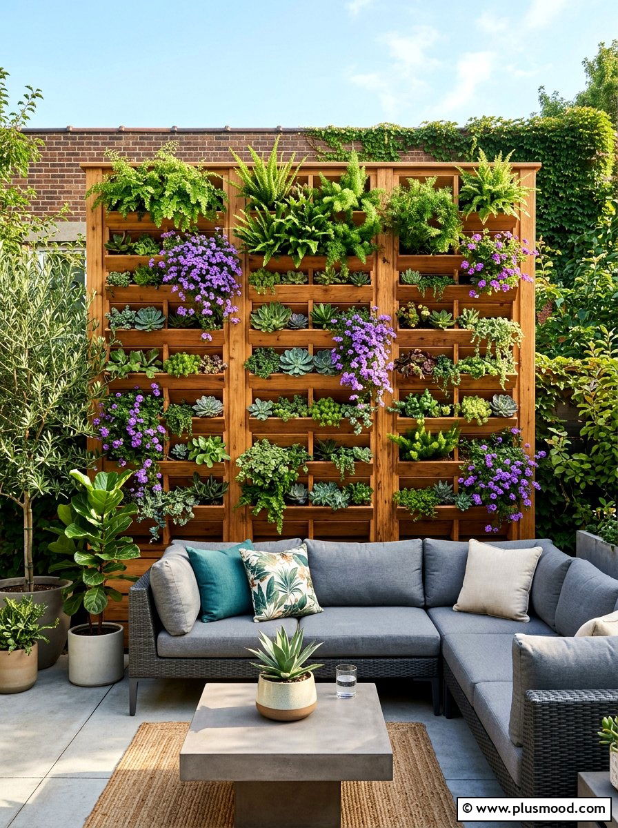Vertical Plant Wall - 25 summer outdoor entertaining ideas