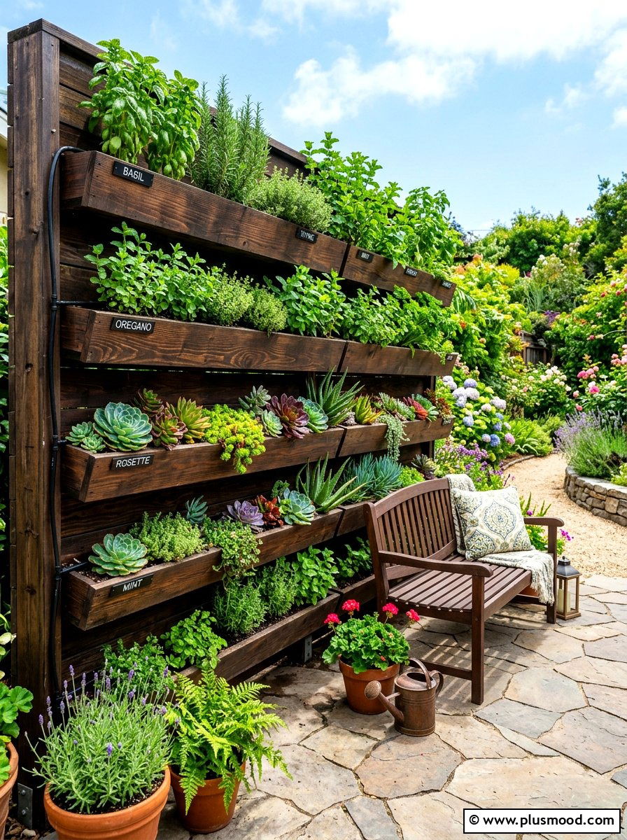 Vertical Planter - 25 summer backyard ideas for renters