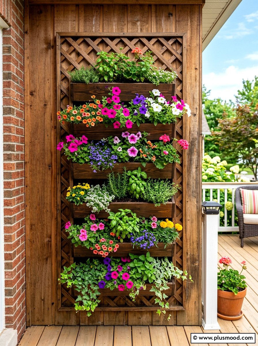 Vertical Porch Planter Wall - 25 late summer planter ideas for porch
