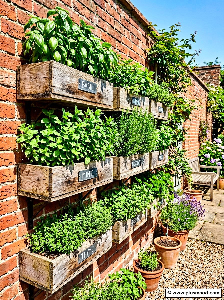 Vertical Summer Garden Herbs - 25 beautiful summer garden ideas