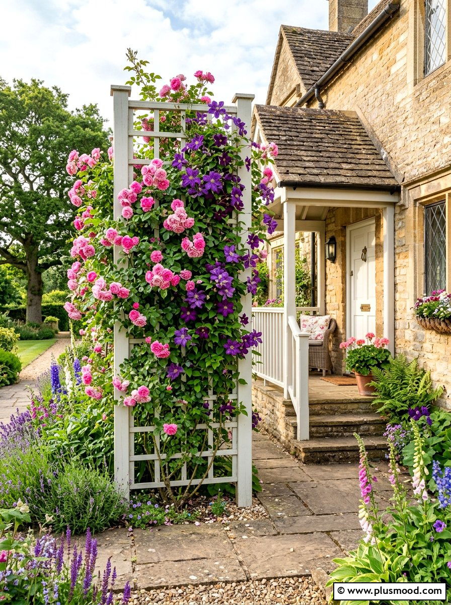 Vertical Trellis Garden - 25 summer curb appeal landscaping ideas