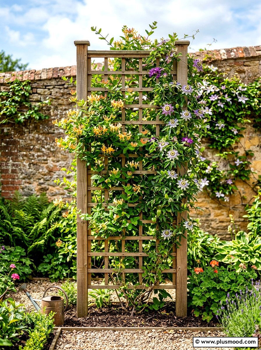 Vertical Trellis Garden - 25 summer butterfly garden ideas