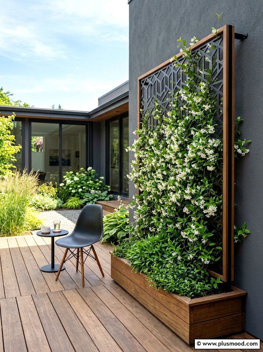 Vertical Trellis Planter - 25 small backyard ideas for contemporary homes