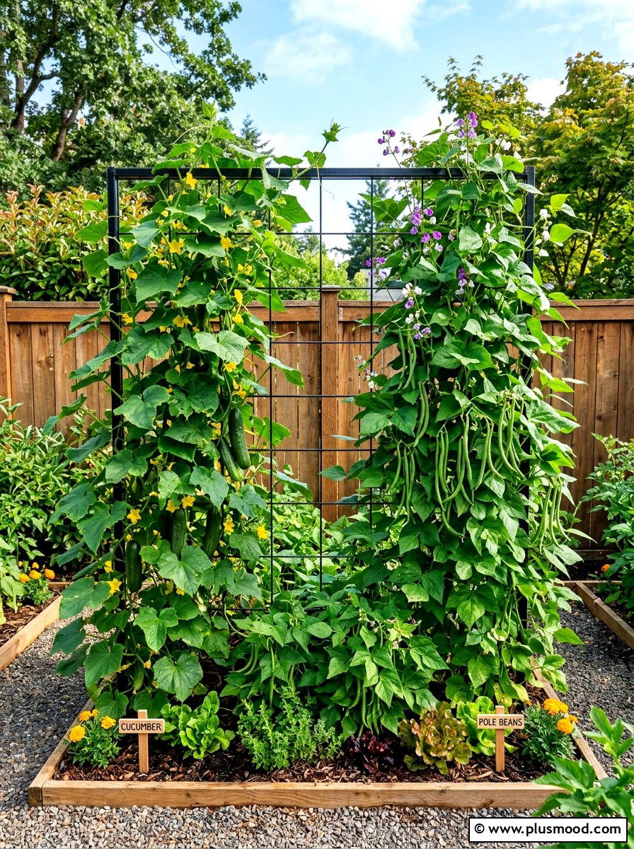 Vertical Trellis Vegetable Garden - 25 summer vegetable garden ideas