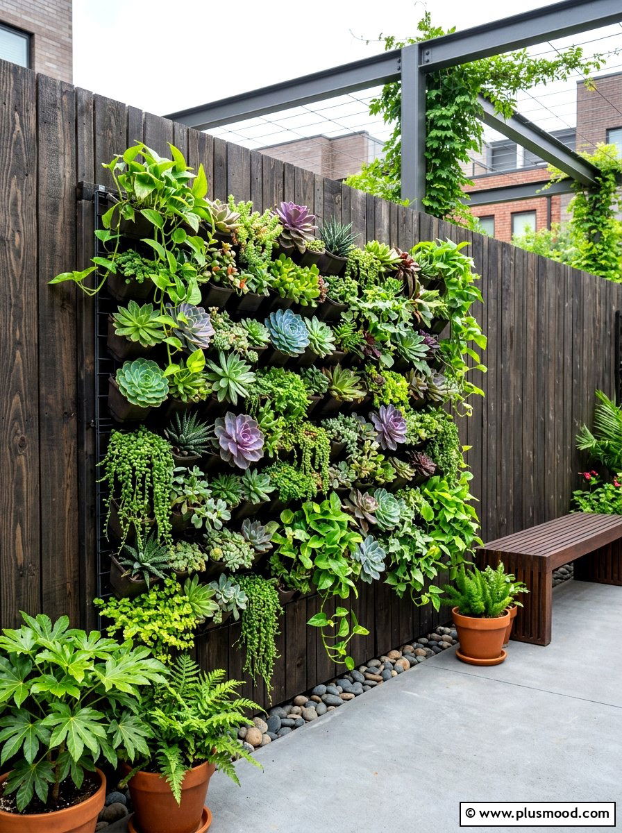 Vertical Wall Garden - 25 summer backyard garden ideas