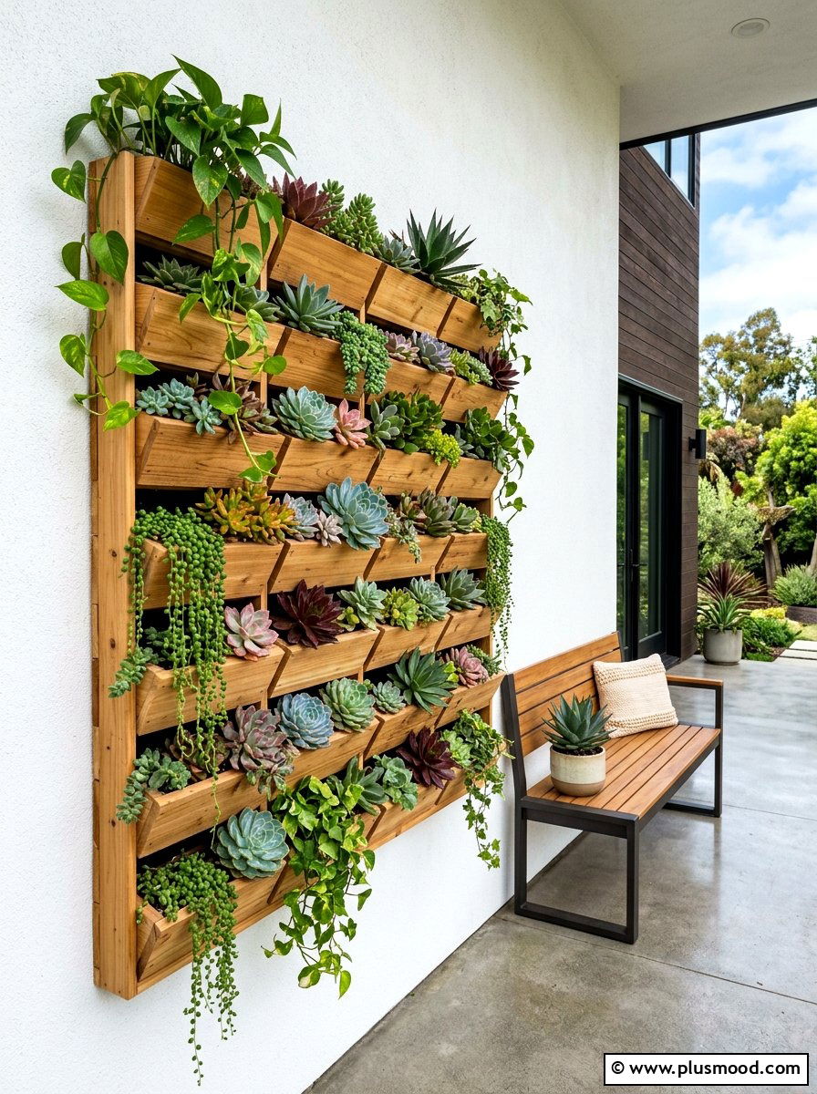 Vertical Wall Garden - 25 viral summer porch ideas