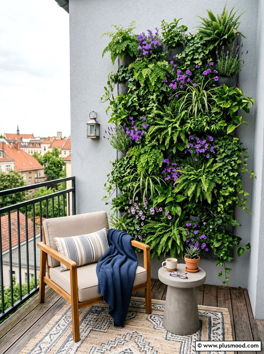 Vertical Wall Garden - 25 summer balcony planter ideas