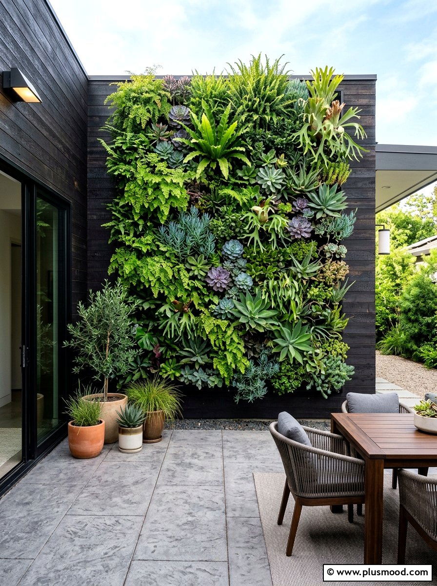 Vertical Wall Garden - 25 summer modern curb appeal ideas