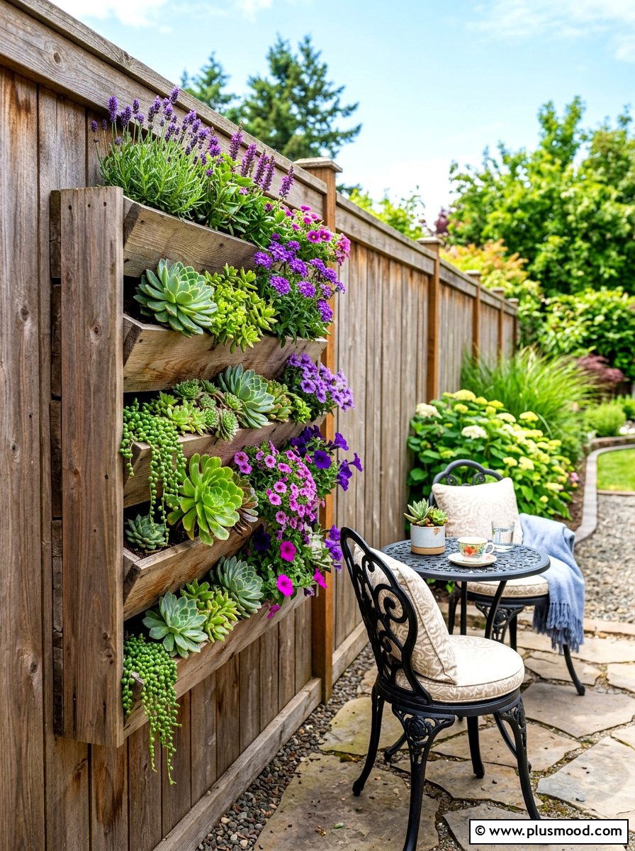 Vertical Wall Planter - 25 summer backyard decor ideas