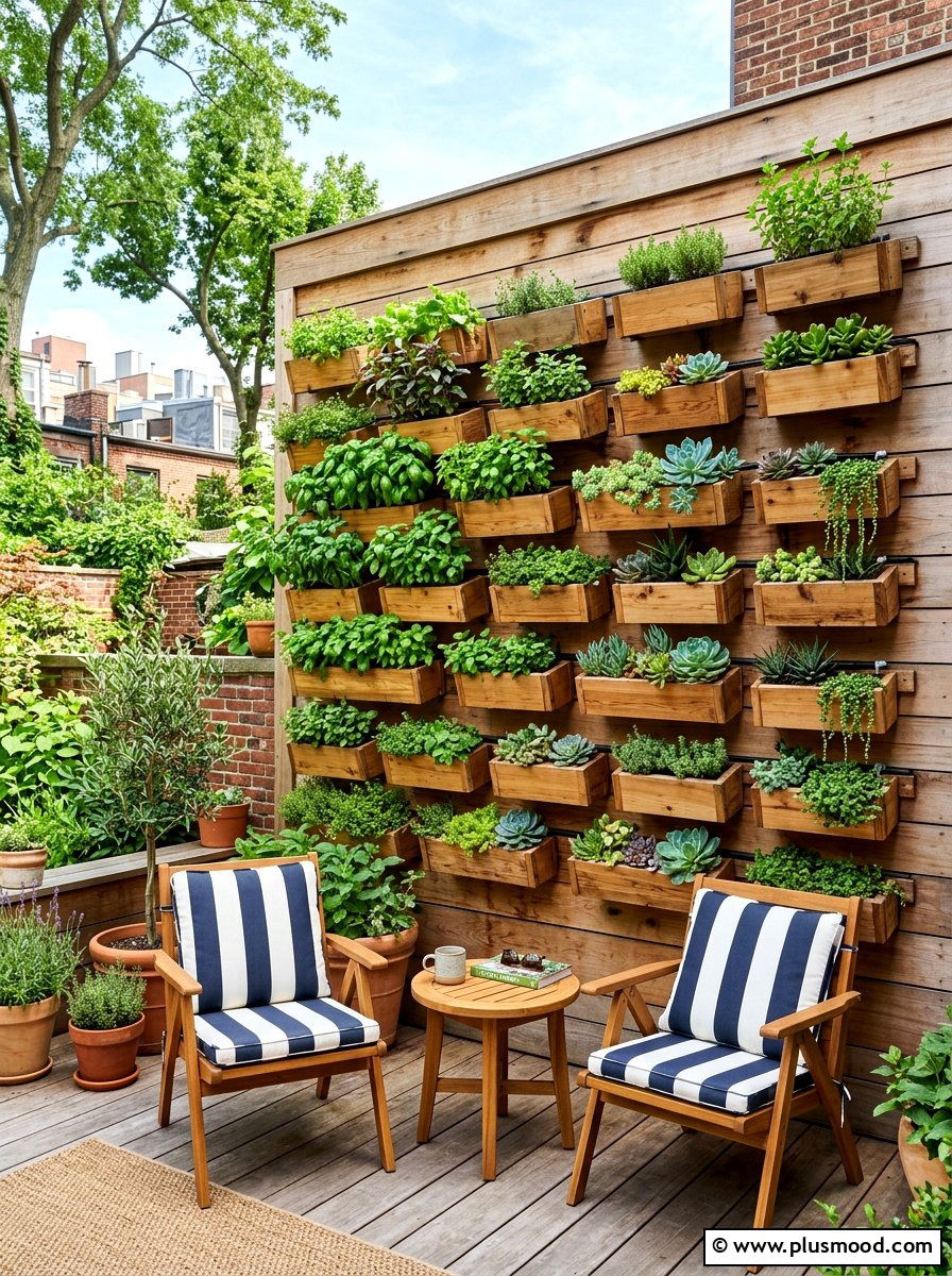 Vertical Wall Planter - 25 summer patio ideas on a budget