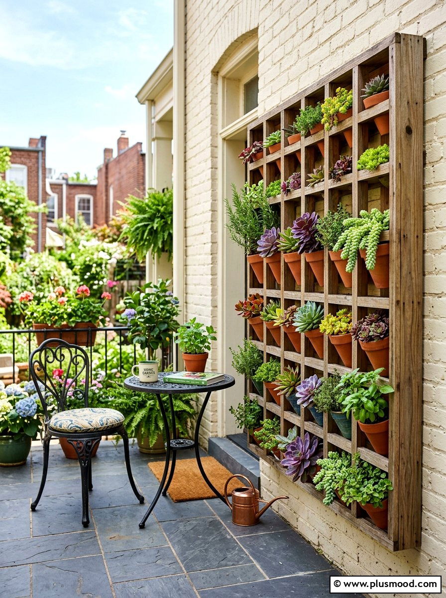 Vertical Wall Planter - 25 summer porch refresh for entertaining ideas