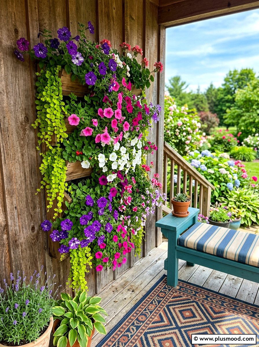 Vertical Wall Planter Summer Flowers - 25 summer flower pot arrangement ideas for front porch