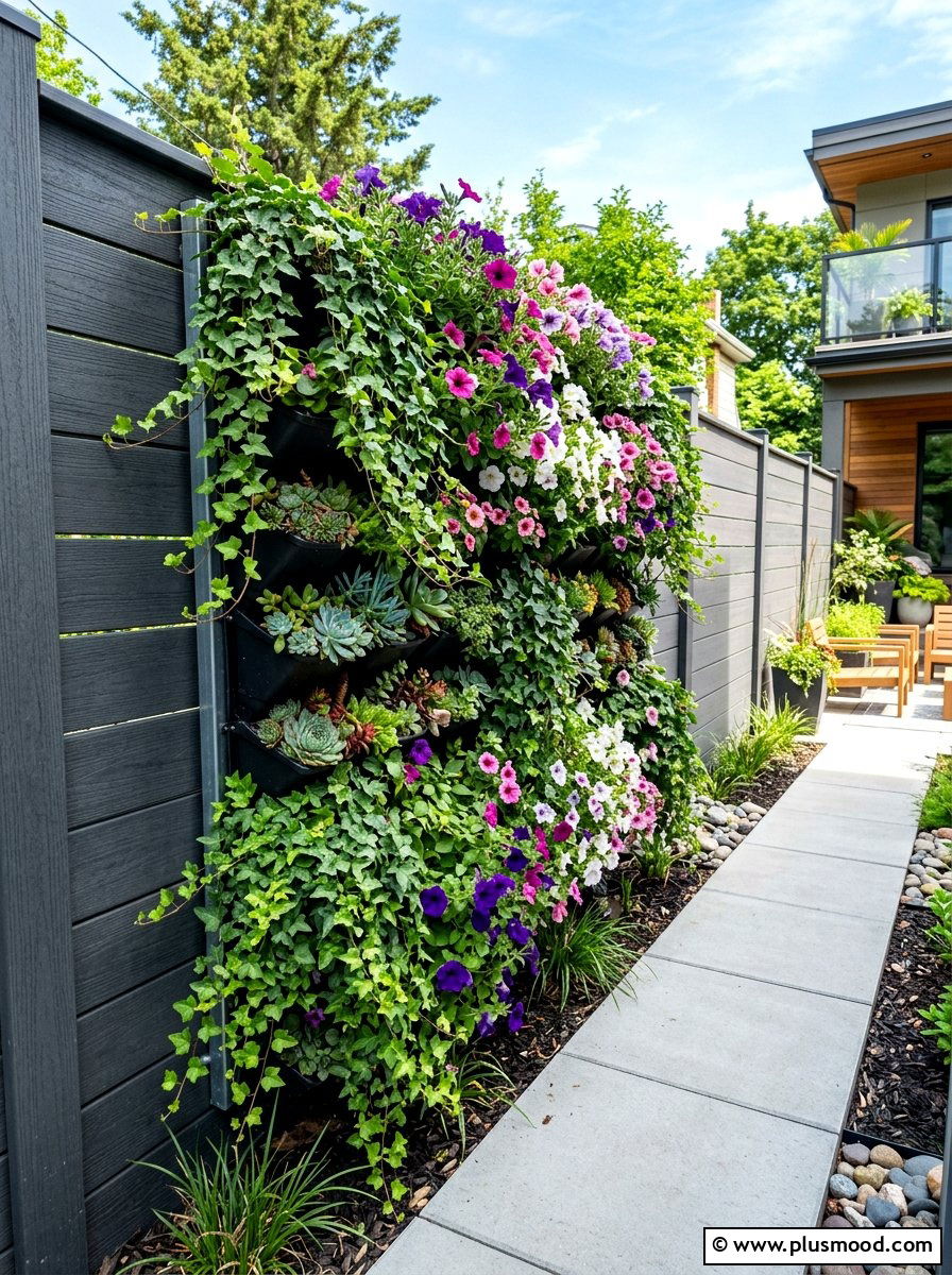 Vertical Wall Planter System - 25 summer side yard landscaping ideas