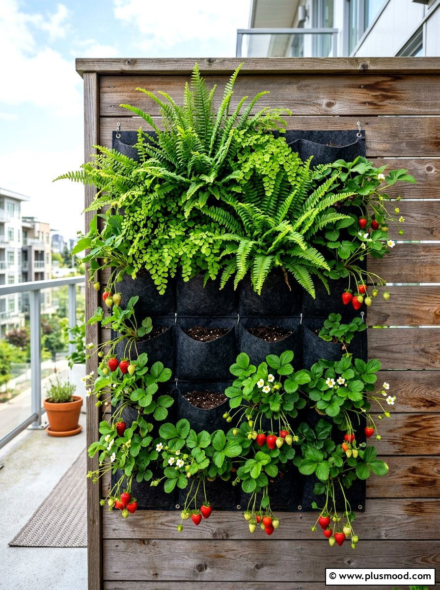Vertical Wall Pocket Garden - 25 summer small planter ideas