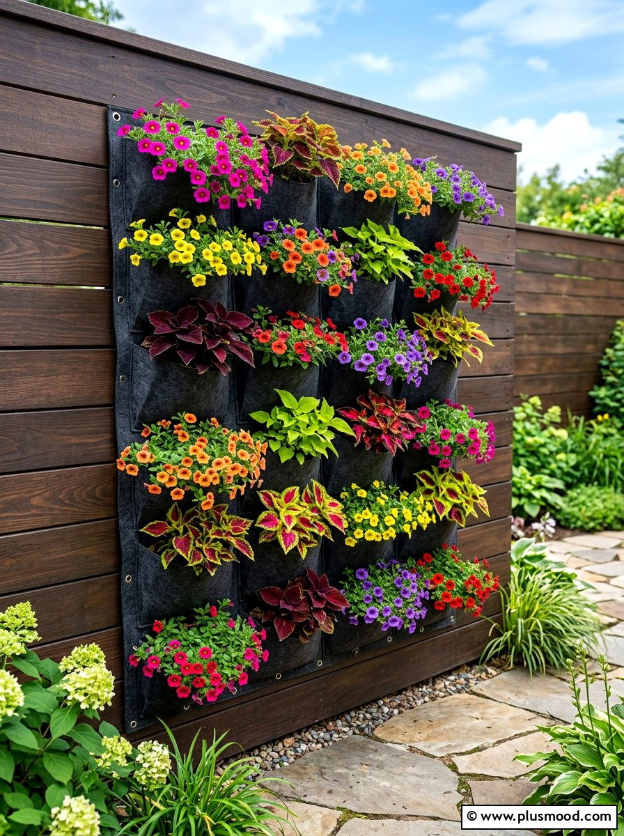 Vertical Wall Pocket Planter - 25 best summer planter ideas