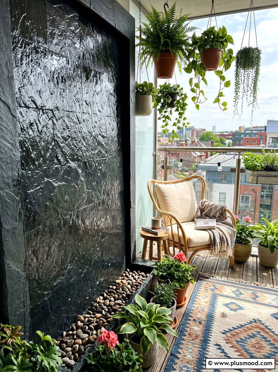 Vertical Water Wall - 25 summer backyard water feature ideas