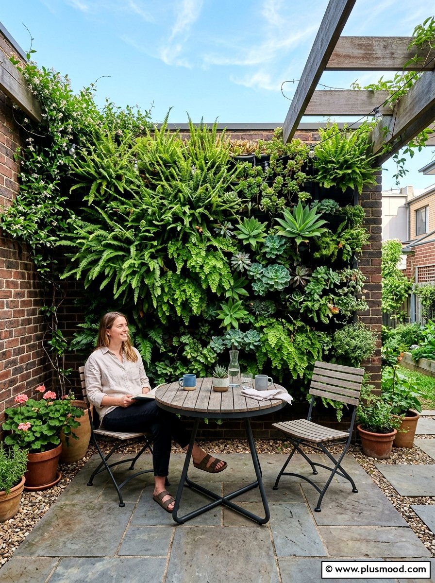 Vertical garden patio - 25 summer patio lounge ideas