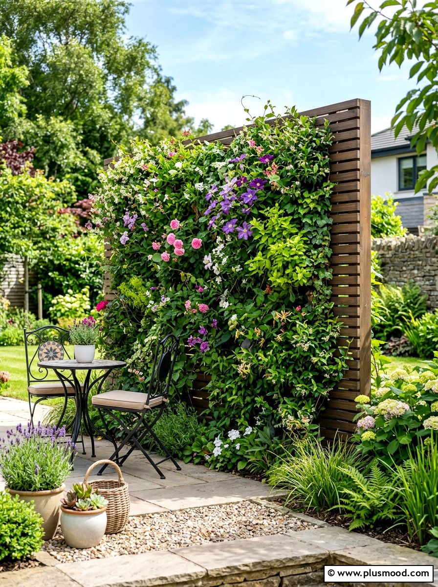 Vertical garden privacy screen - 25 summer deck party ideas