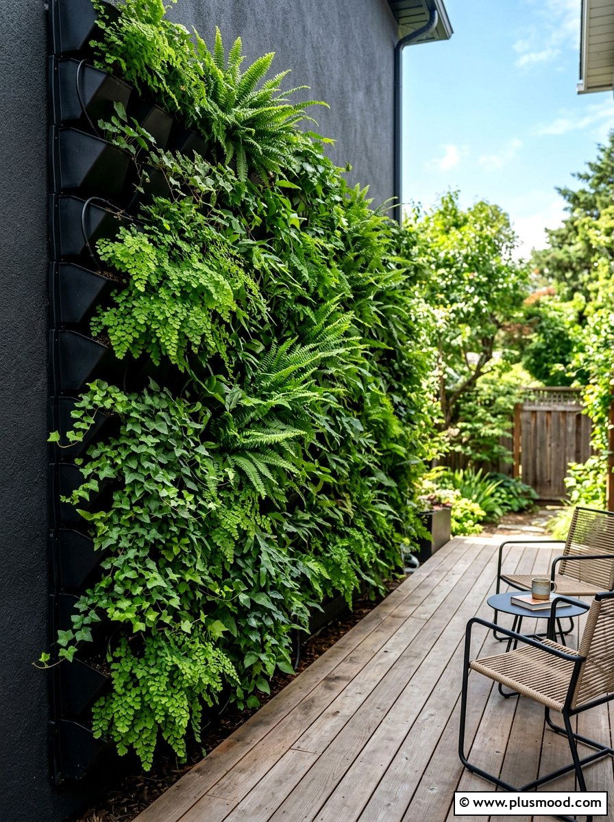 Vertical garden wall - 25 small backyard ideas for narrow lots
