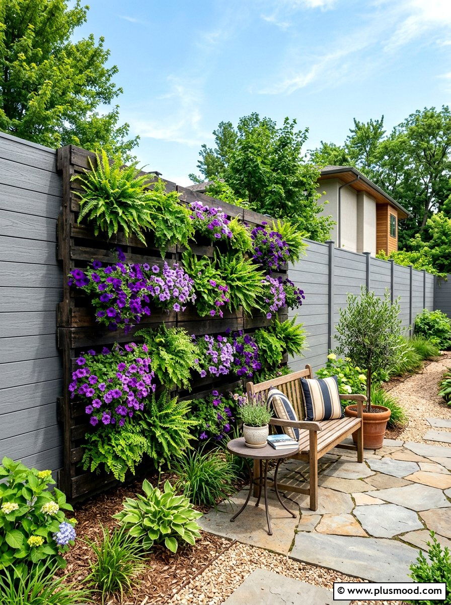 Vertical garden wall - 25 small backyard ideas on a budget
