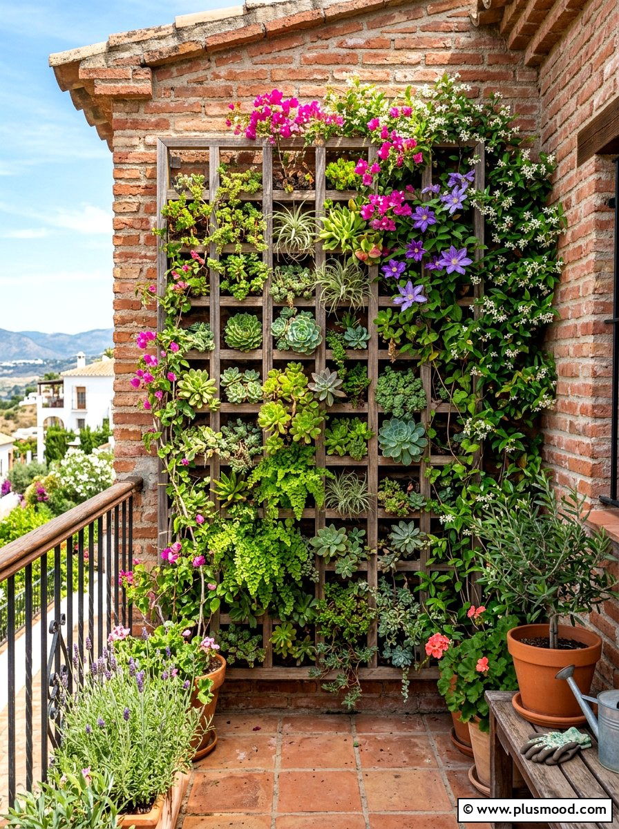 Vertical garden wall - 25 late summer balcony ideas