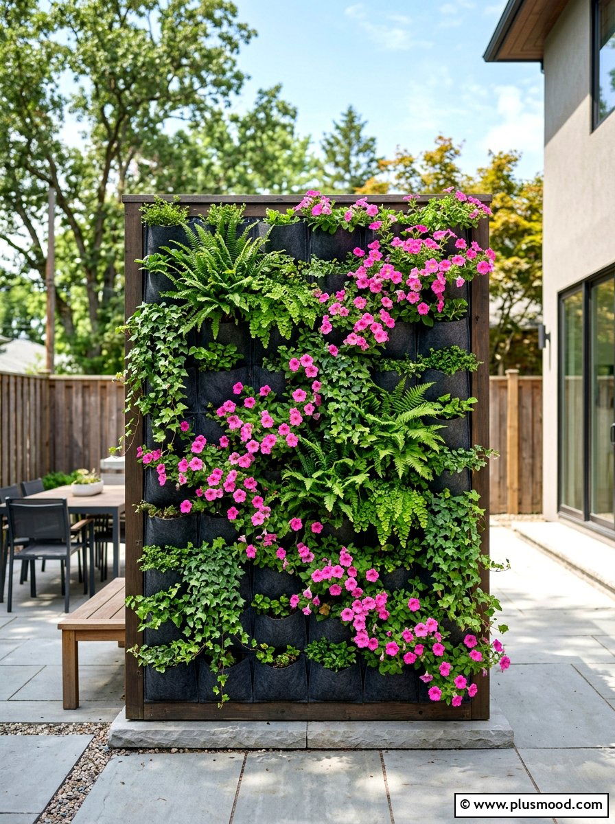 Vertical garden wall fence - 25 summer backyard fence decor ideas