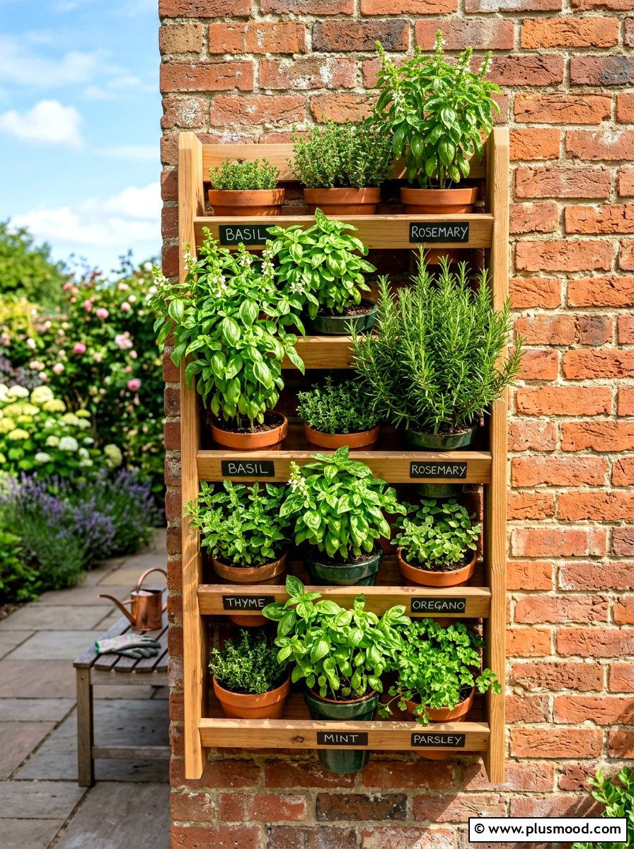 Vertical herb garden - 25 late summer backyard ideas