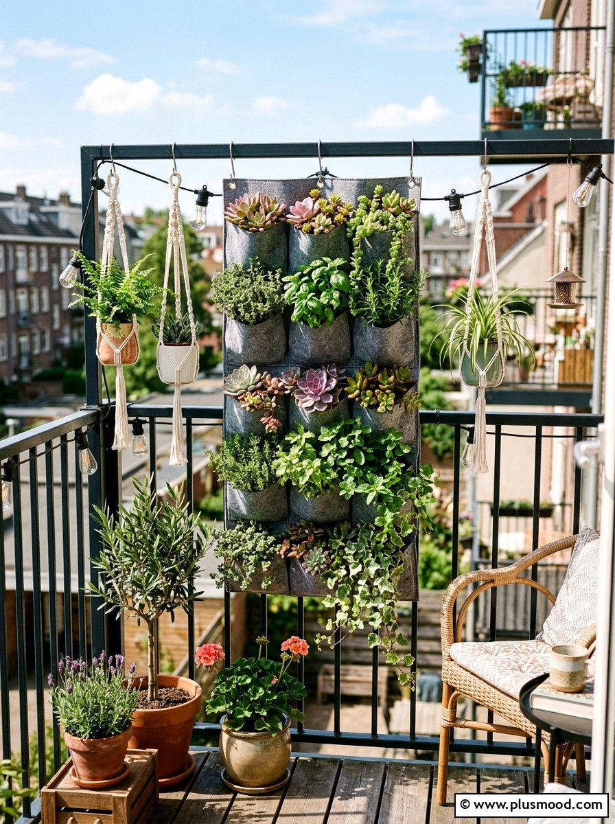 Vertical railing planter garden - 25 summer railing planter ideas