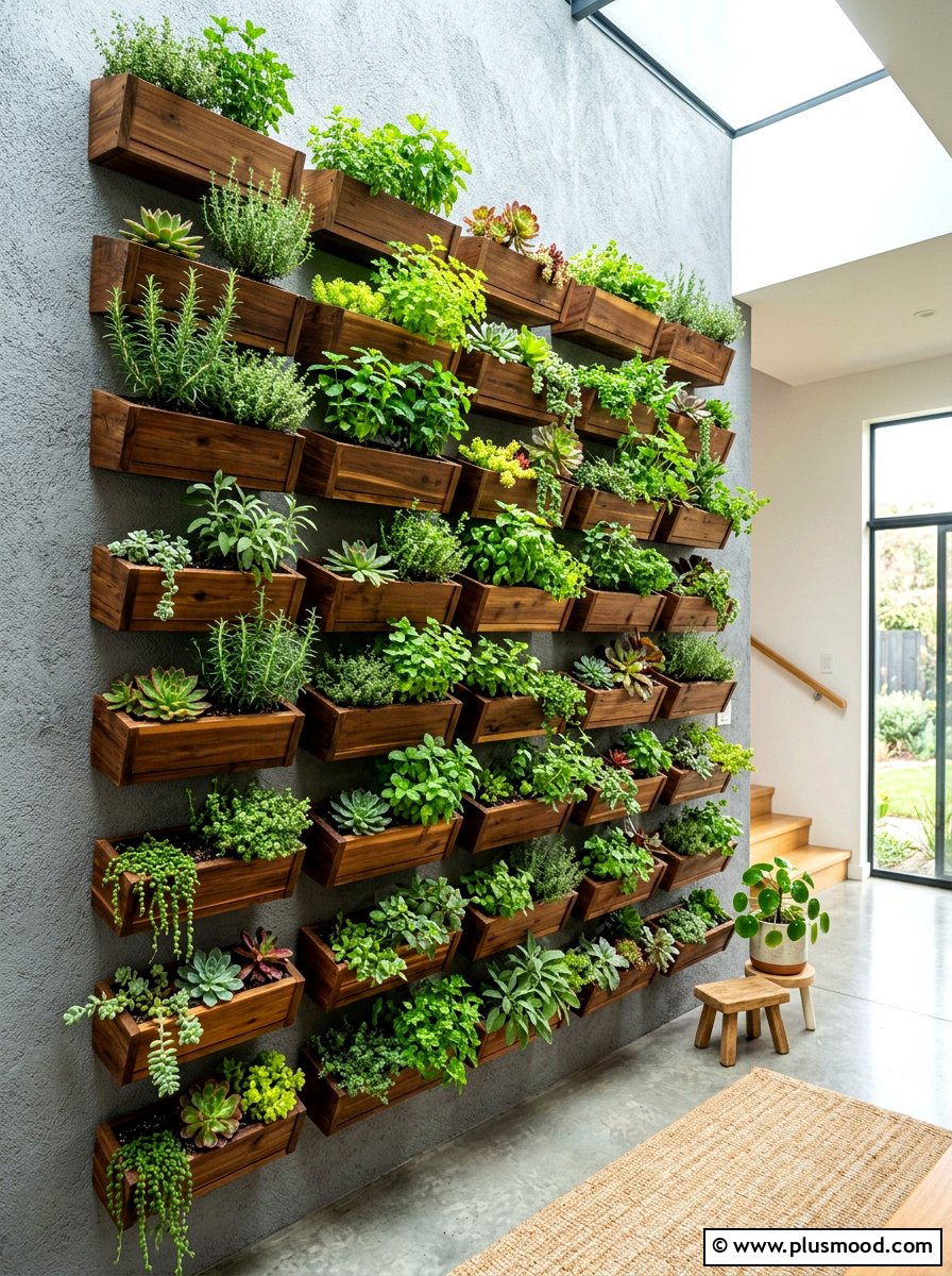 Vertical wall garden - 25 summer cheap curb appeal ideas for summer