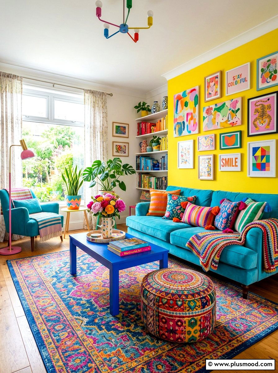 Vibrant Dopamine Interior - 25 mid summer home decor ideas