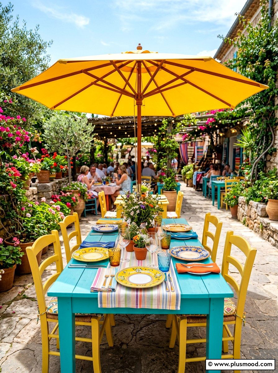 Vibrant Outdoor Dining - 25 summer decorating ideas for home
