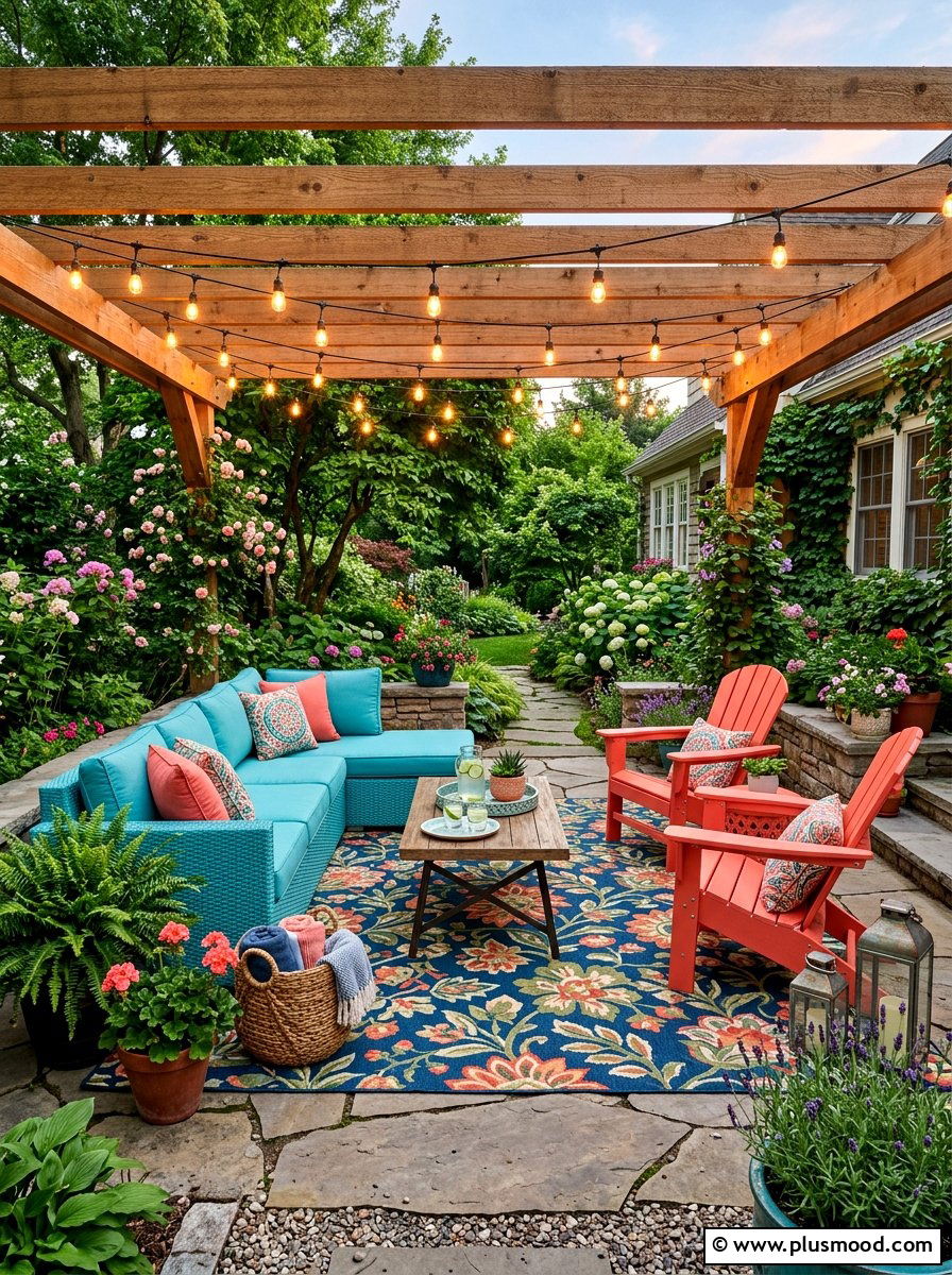 Vibrant Patio - 25 summer colorful decor ideas