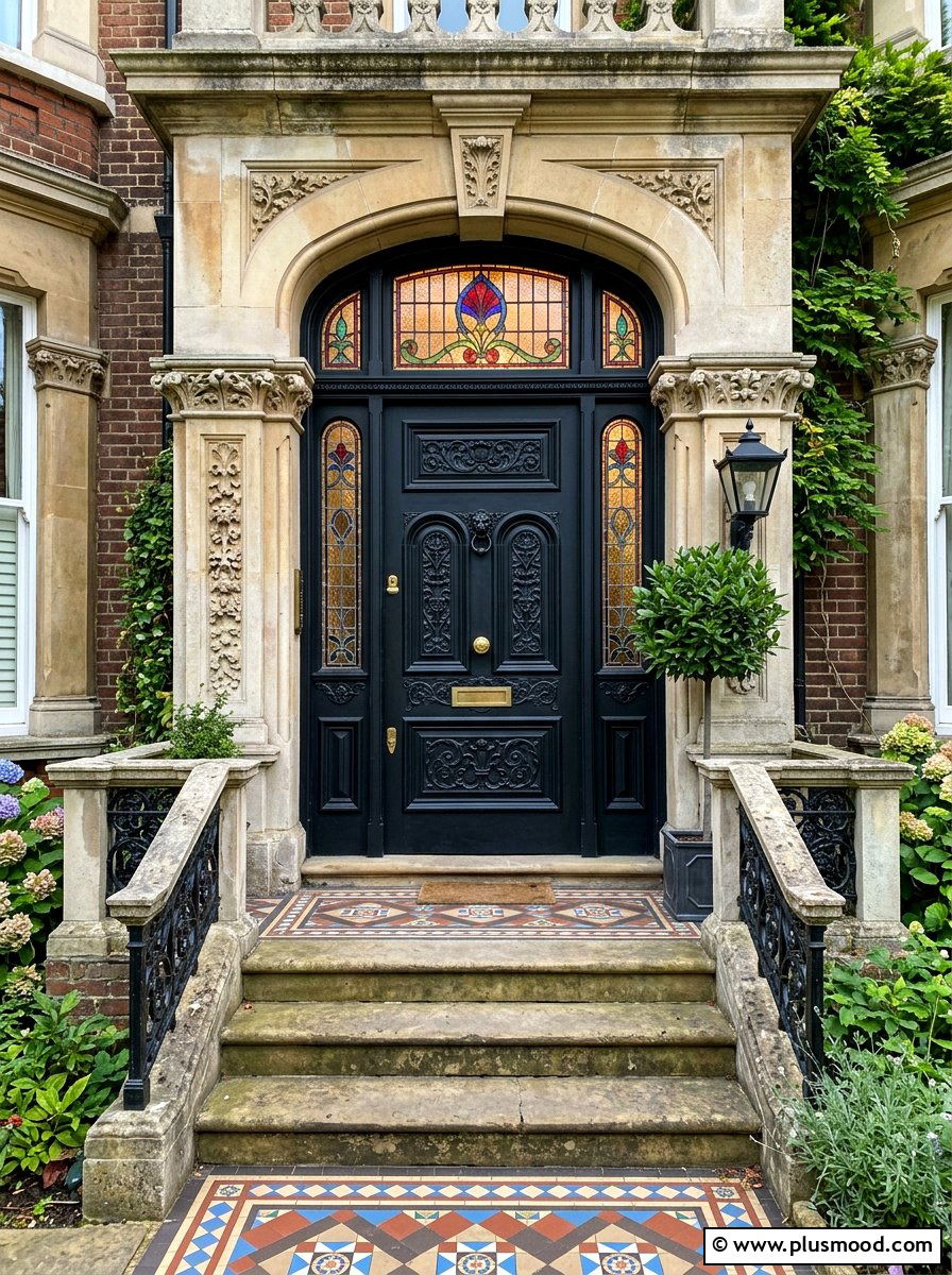 Victorian Black Front Door - 25 summer black front door ideas