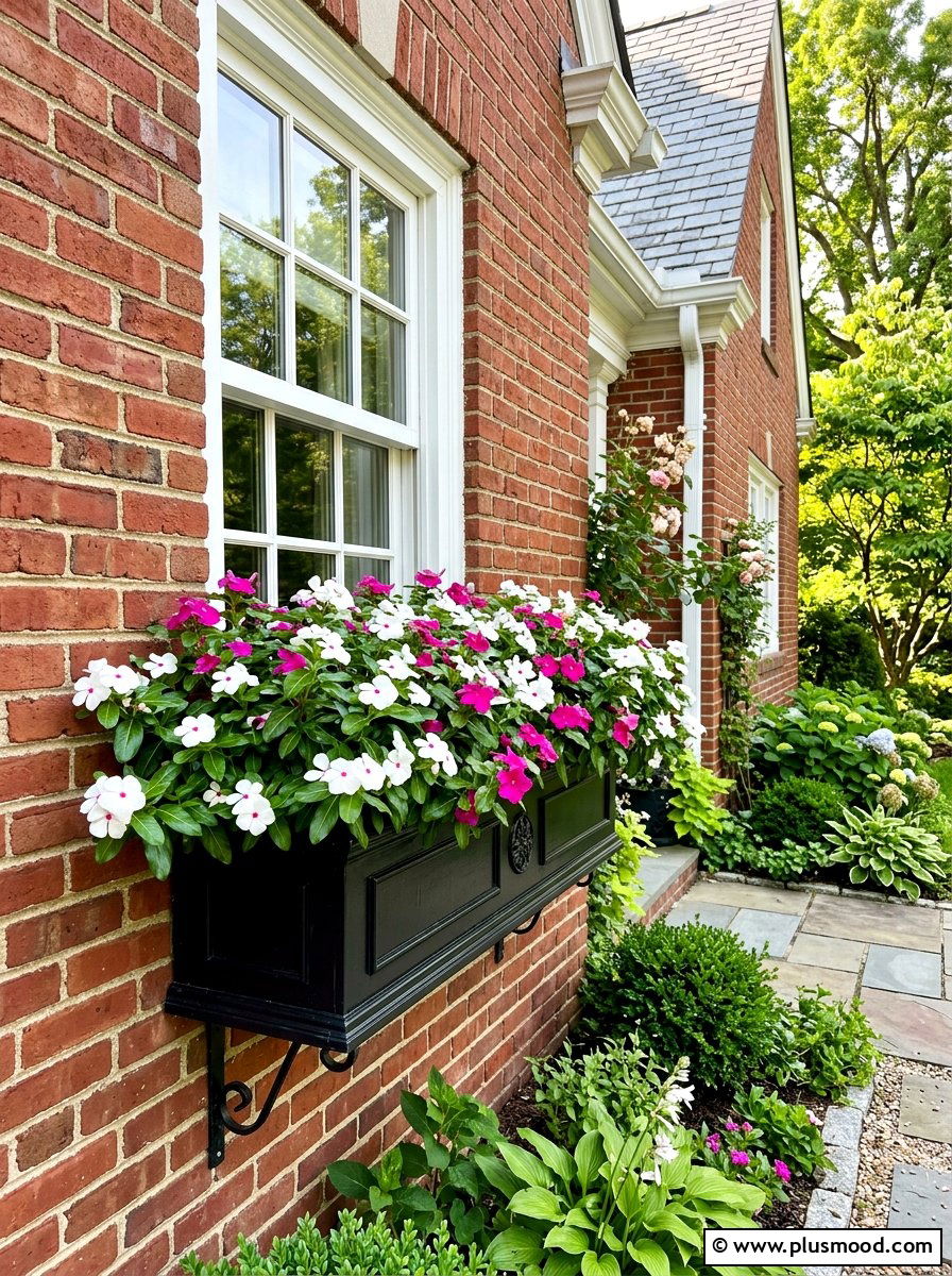 Vinca Window Box - 25 summer window box ideas for curb appeal