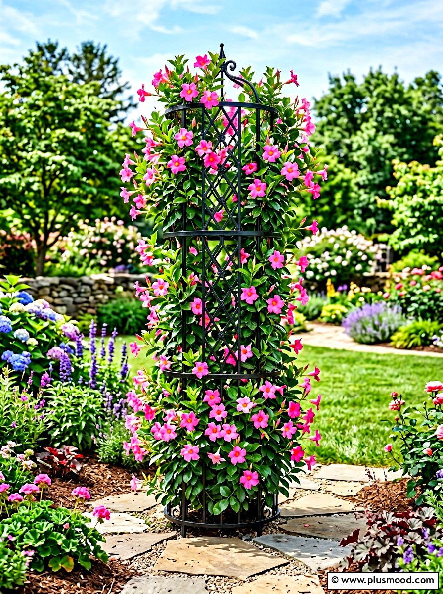 Vining plant vertical tower - 25 summer stacked planter ideas