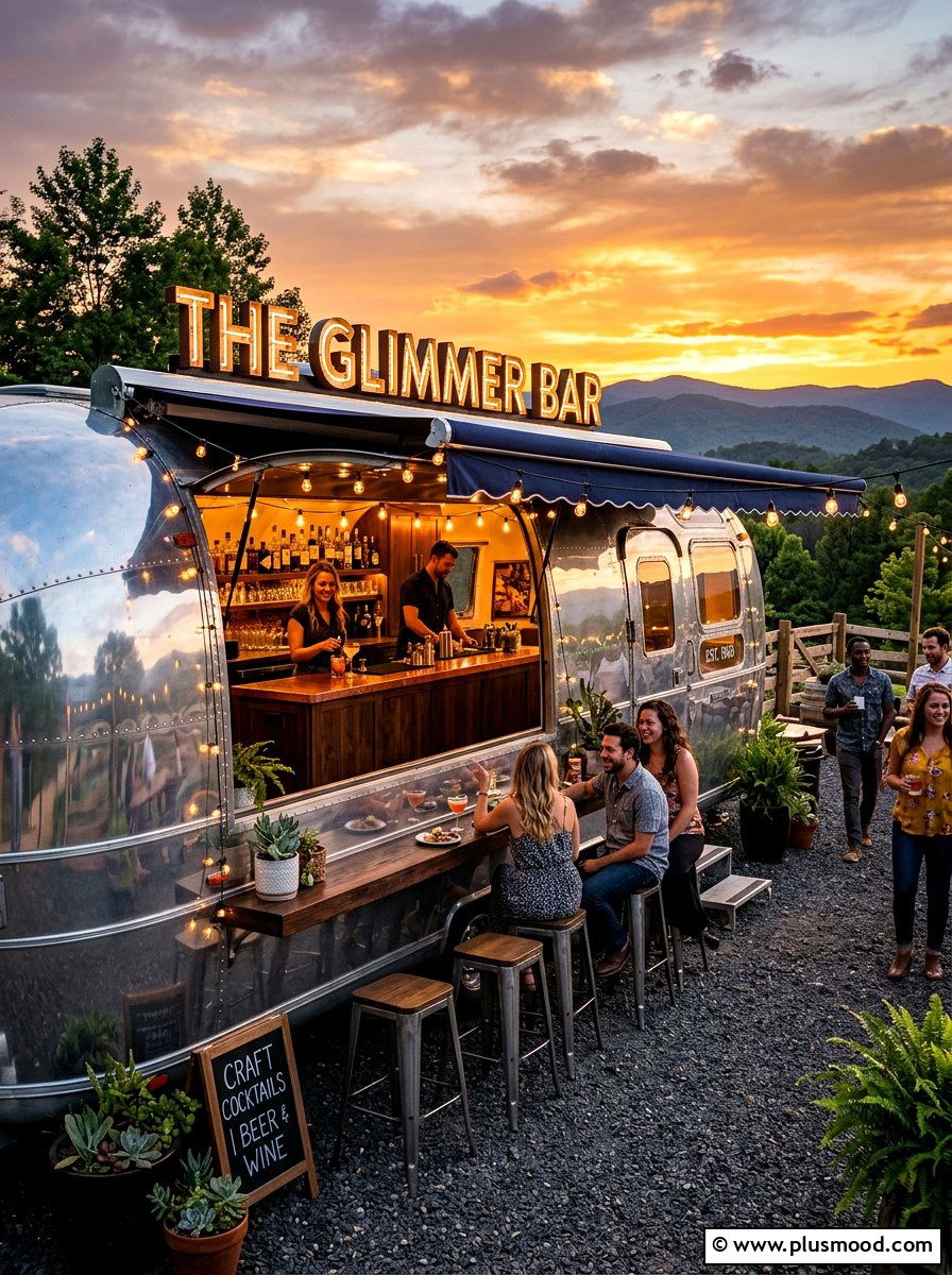 Vintage Airstream Trailer Bar - 25 summer patio bar ideas
