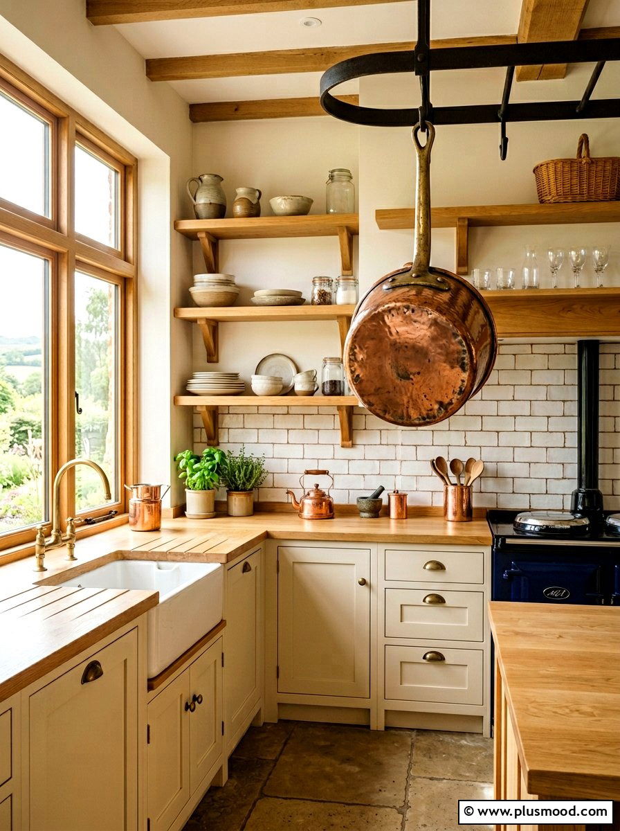 Vintage Copper Pot - 25 summer to fall kitchen decor ideas