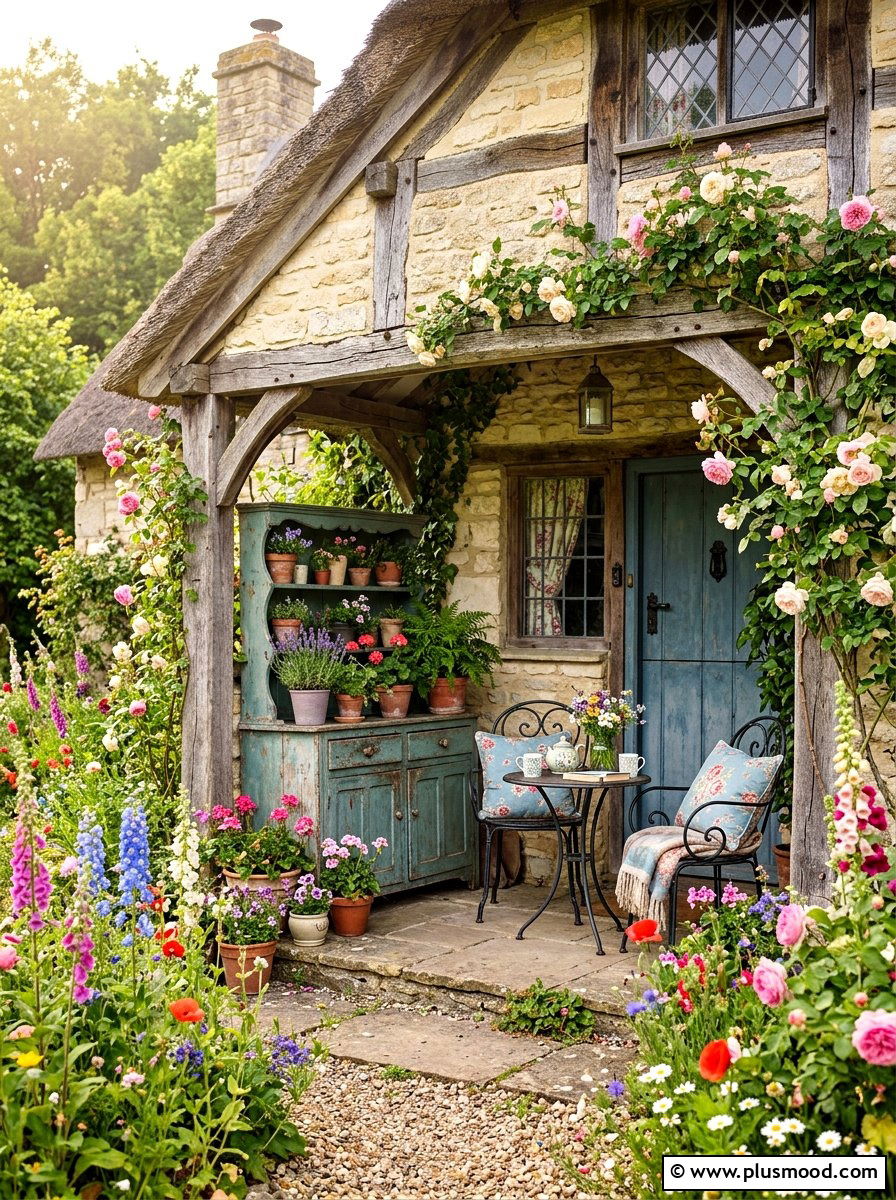 Vintage Cottage Front Porch - 25 summer front porch refresh ideas