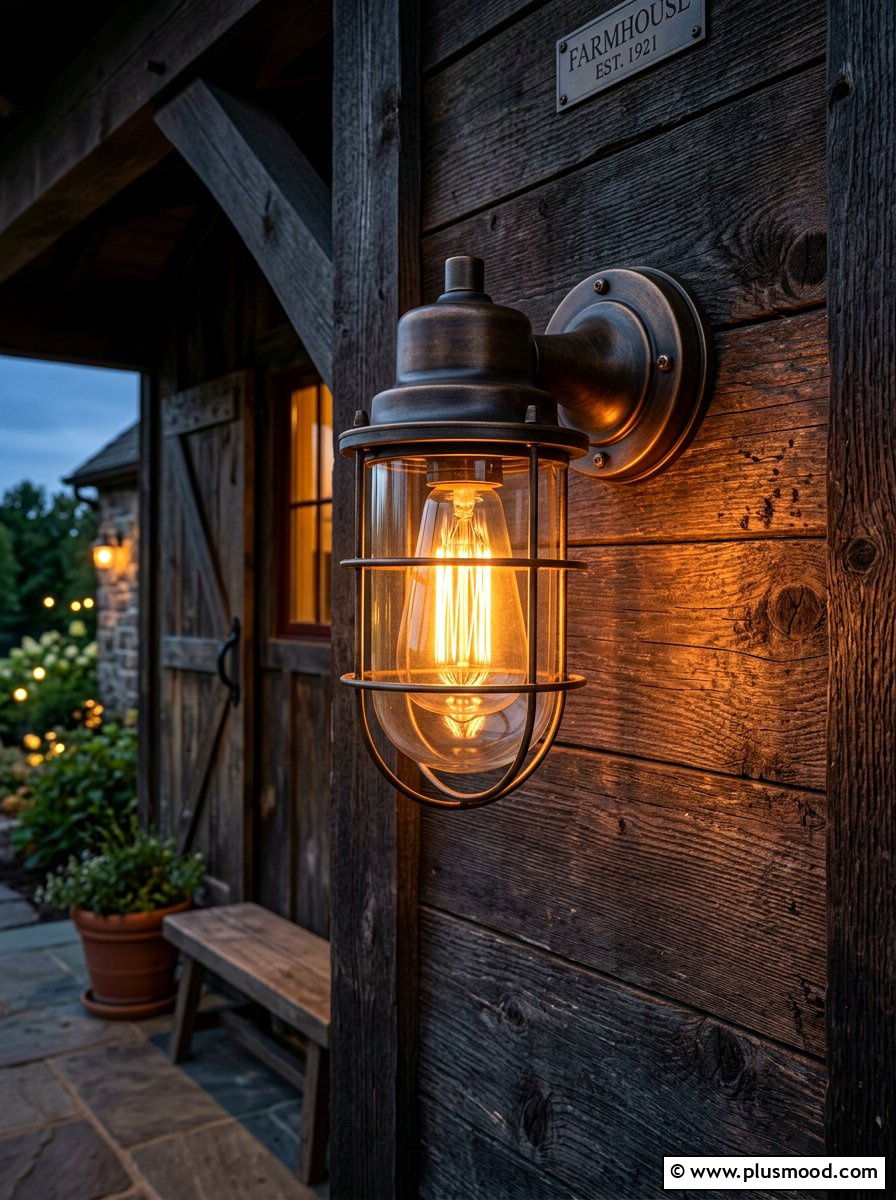 Vintage Edison Bulb Porch Sconce - 25 summer porch lighting curb appeal ideas