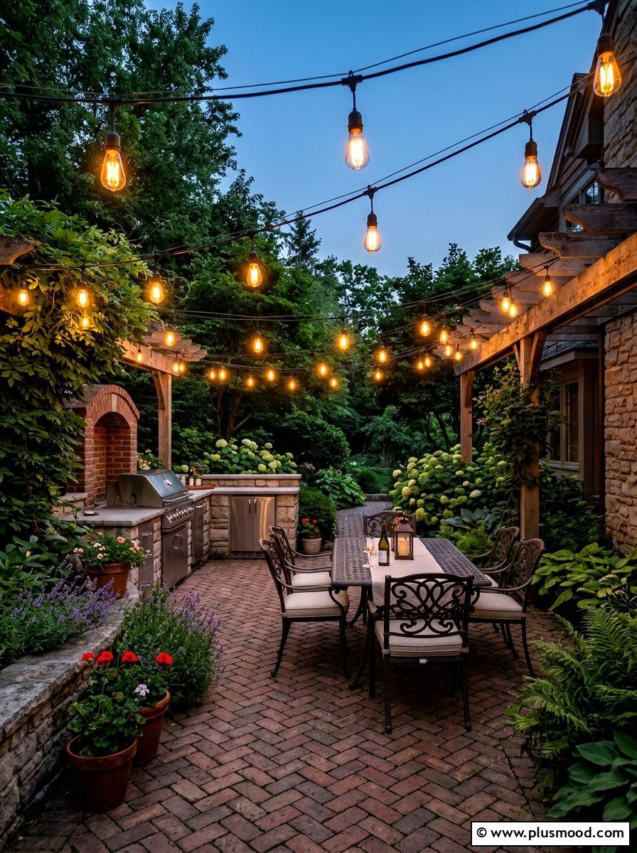 Vintage Edison string lights - 25 summer outdoor lighting ideas for parties