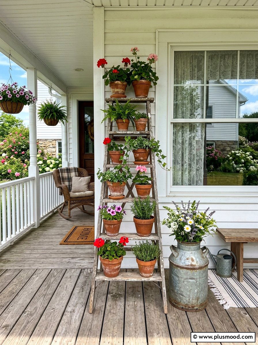 Vintage Farmhouse Porch Decor - 25 summer farmhouse curb appeal ideas